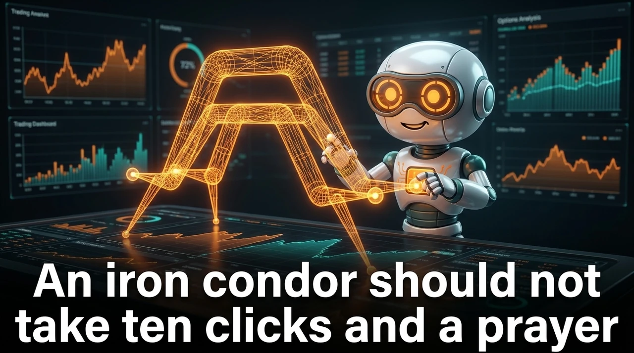 An iron condor should not take ten clicks and a prayer